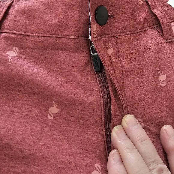 Mens Multi-Functional Beach Shorts Flamingo Chambray Size 30 NWTS - Picture 7 of 10